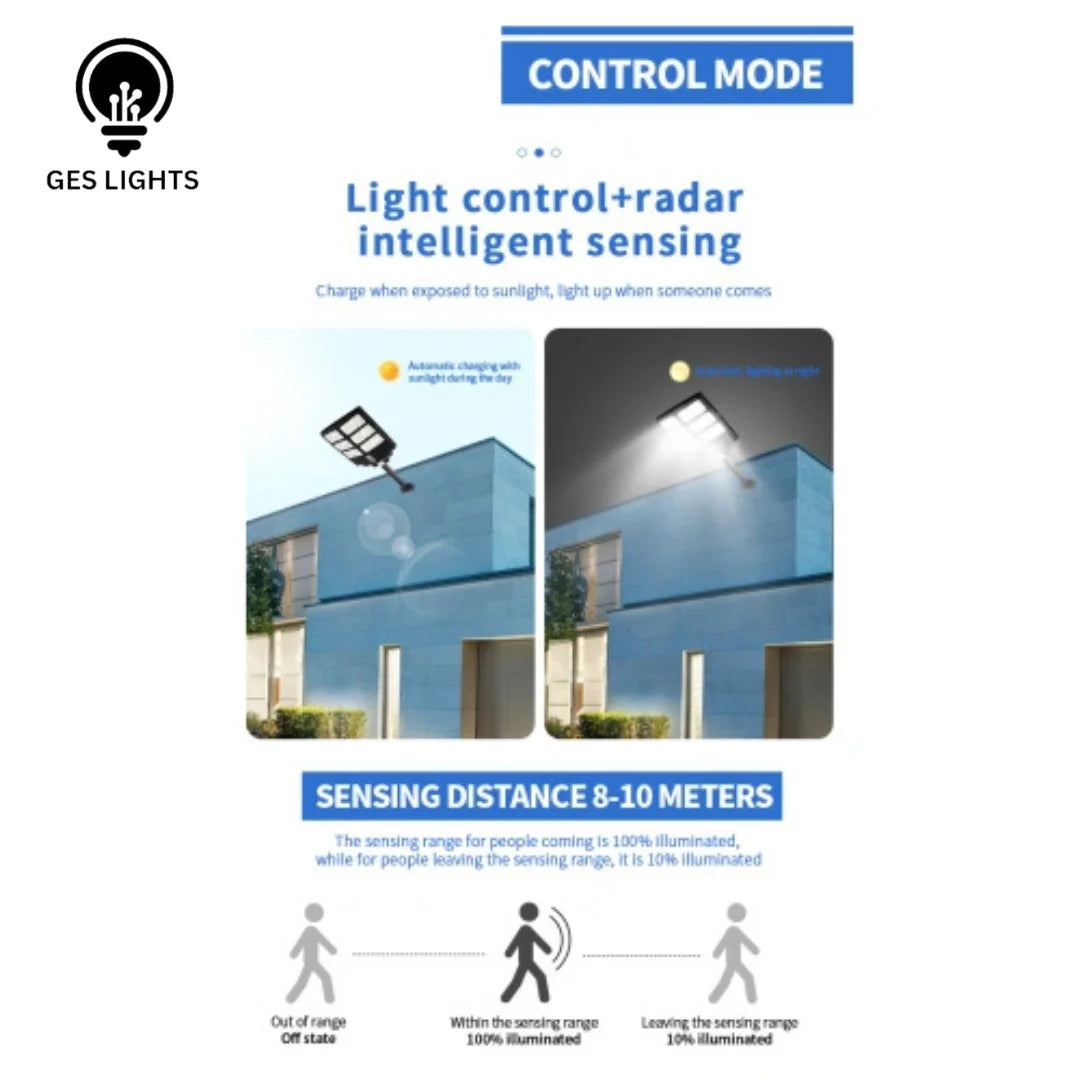 300W LED solar street light with remote and waterproof design

