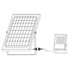 Solar-powered outdoor flood light for commercial spaces