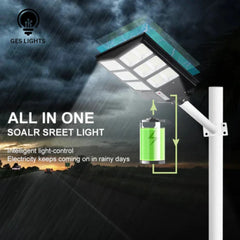 Waterproof LED solar street light with 5 lithium batteries